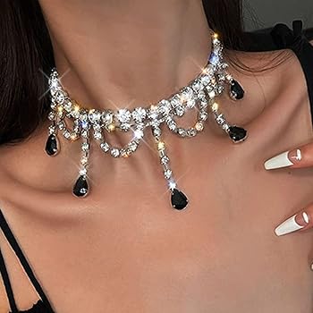 MAGDA BUTRYM  ラインストーンチェーンラリアットネックレス新品 大特価】ブラックxゴールド ラインストーン ゴールドチェーン